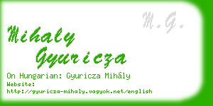 mihaly gyuricza business card