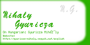 mihaly gyuricza business card